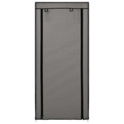 Walplus Shoe Cabinet With Cover Grey 58X28X106 Cm Fabric - thumbnail 4