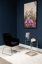 Orsina Reflective Gold Finish Frame Side Table With Mirrored Top, Contemporary Clear Acrylic Frame Bedside Table - thumbnail 4