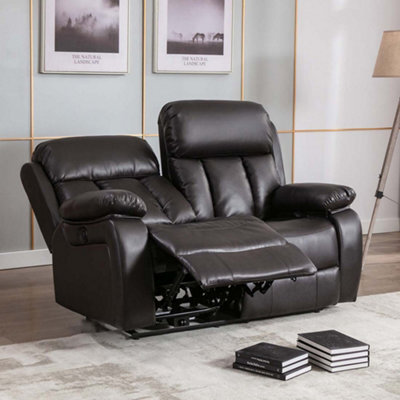 More4Homes Chester Electric High Back Luxury Bond Grade Leather Recliner 2 Seater Sofa (Brown) - image 1