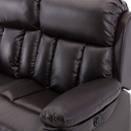 More4Homes Chester Electric High Back Luxury Bond Grade Leather Recliner 2 Seater Sofa (Brown) - thumbnail 5
