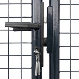 Berkfield Modern Mesh Garden Gate Galvanised Steel 289X175 Cm Grey - thumbnail 4
