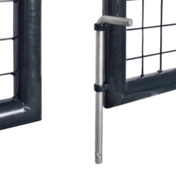 Berkfield Modern Mesh Garden Gate Galvanised Steel 289X175 Cm Grey - thumbnail 5