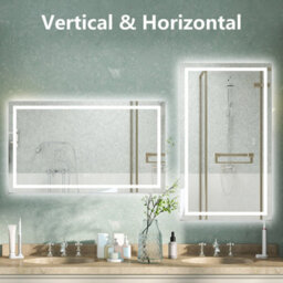 AVER-GROWTH Bluetooth Bathroom Mirror With Shaver Socket 3 Colour Led Lights  Demister Pad Touch/wall Switch Vertical/horizontal 1400X800mm - thumbnail 2