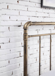 Save On Goods UK 4Ft6 Double Retro Bed Frame Bronze,metal Pipe,tube Design.rustic,scaffold Style. - thumbnail 3