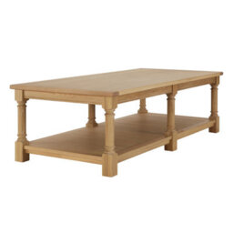 The Furniture Market Classic Whitewash Oak Large Rectangle Coffee Table - thumbnail 6