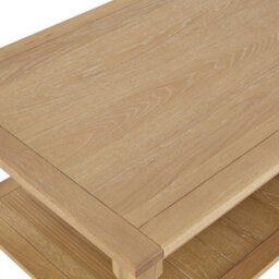 The Furniture Market Classic Whitewash Oak Large Rectangle Coffee Table - thumbnail 7