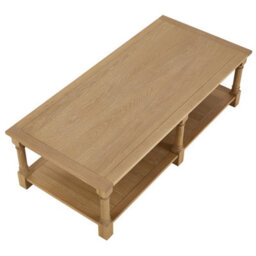 The Furniture Market Classic Whitewash Oak Large Rectangle Coffee Table - thumbnail 8