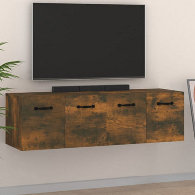 Berkfield Wall Cabinets 2 Pcs Smoked Oak 80X35X36.5 Cm Engineered Wood - image 1