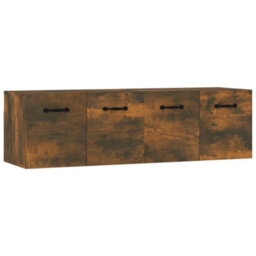 Berkfield Wall Cabinets 2 Pcs Smoked Oak 80X35X36.5 Cm Engineered Wood - thumbnail 2