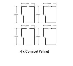 Qty 4X Wtc White Gloss Vogue Lacquered Finish 3Mtr Modern Square Cornice/pelmet Trim - thumbnail 2