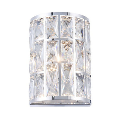 Luminosa Lighting Luminosa Gelid Wall Lamp Chrome & Crystal, 1 Light, G9 - image 1