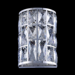 Luminosa Lighting Luminosa Gelid Wall Lamp Chrome & Crystal, 1 Light, G9 - thumbnail 4