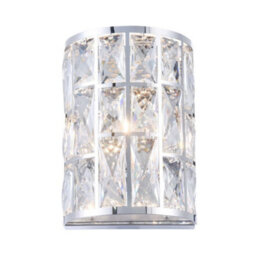Luminosa Lighting Luminosa Gelid Wall Lamp Chrome & Crystal, 1 Light, G9 - thumbnail 5