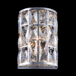 Luminosa Lighting Luminosa Gelid Wall Lamp Chrome & Crystal, 1 Light, G9 - thumbnail 3