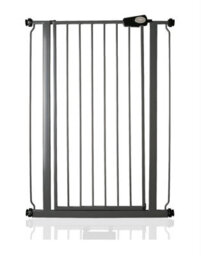 Safetots Extra Tall Metal Safety Gate Pressure Fit, 75Cm - 82.6Cm, Slate Grey, 104Cm In Height, Extra Tall Baby Gate - thumbnail 1