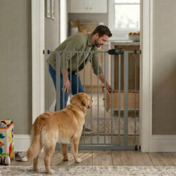 Safetots Extra Tall Metal Safety Gate Pressure Fit, 75Cm - 82.6Cm, Slate Grey, 104Cm In Height, Extra Tall Baby Gate - thumbnail 8