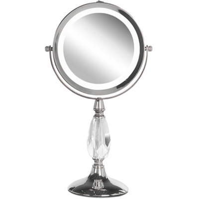 Beliani Makeup Mirror Led Maury Silver - image 1