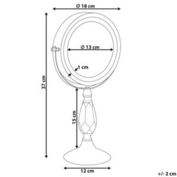 Beliani Makeup Mirror Led Maury Silver - thumbnail 3