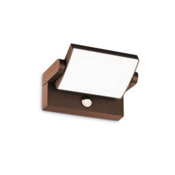 Ideal Lux Luminosa Swipe Led Outdoor Motion Sensor Wall Lamp Coffee, 3000K, Ip54