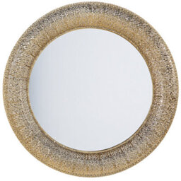 Beliani Wall Mirror Channay 80 Cm 80 Cm Metal Gold - thumbnail 1