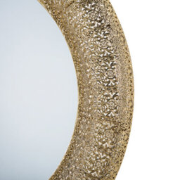 Beliani Wall Mirror Channay 80 Cm 80 Cm Metal Gold - thumbnail 5