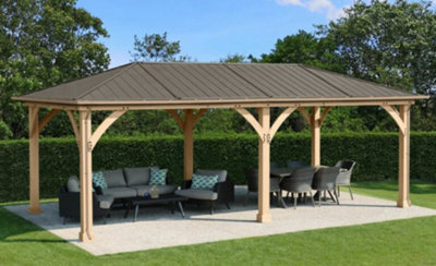 Meridian Gazebo 12Ft X 24Ft (3.7M X 7.4M) With Rain Guttering - image 1