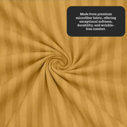 Aspire Homeware Ochre Stripe Fitted Sheet 40Cm Extra Deep-100%microfiber Fitted Bed Sheets Double, (L)190Cmx(W)137Cm - thumbnail 4