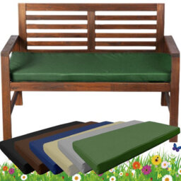 TheWhiteWater Limited Garden Bench Cushion - Patio Pub Furniture Bench Seat Pad - Weather & Waterproof Fabric - 3 Seater - Bottle Green