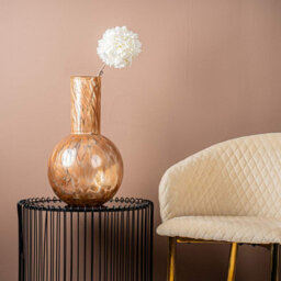 Vanity Living 49Cm Clear And Gold Handmade Glass Vase, Tall Decorative Glass Vase For Living Room - thumbnail 3