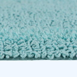 Homescapes Luxury Reversible Cotton Pedestal Mat - Aqua - thumbnail 4