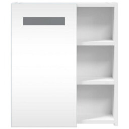 Berkfield Bathroom Mirror Cabinet With Led Light White 45X13X52 Cm - thumbnail 6