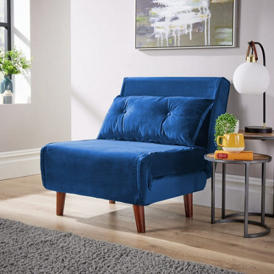 Home Source Morella Blue 1-Seater Single Sofa Bed - image 1