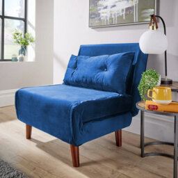 Home Source Morella Blue 1-Seater Single Sofa Bed - thumbnail 5