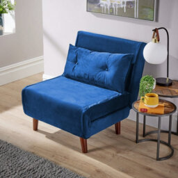 Home Source Morella Blue 1-Seater Single Sofa Bed - thumbnail 6
