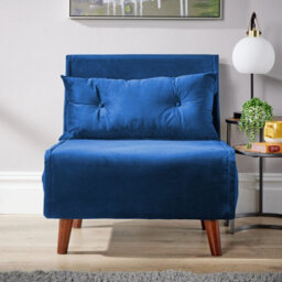 Home Source Morella Blue 1-Seater Single Sofa Bed - thumbnail 7