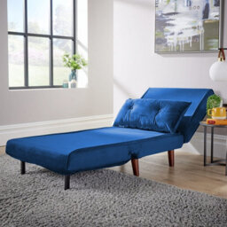 Home Source Morella Blue 1-Seater Single Sofa Bed - thumbnail 2