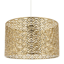 Happy Homewares Art Denergy Savingstyled Pendant Ceiling Light Shade In Polished Gold Plated - thumbnail 1