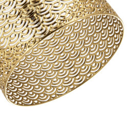 Happy Homewares Art Denergy Savingstyled Pendant Ceiling Light Shade In Polished Gold Plated - thumbnail 3