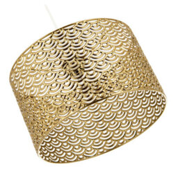 Happy Homewares Art Denergy Savingstyled Pendant Ceiling Light Shade In Polished Gold Plated - thumbnail 6