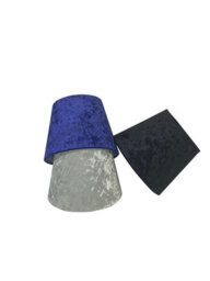 "9"" Silver Velvet Dual Purpose Lampshade Elegant Drum Shade For Table, Floor Or Ceiling Light (Multi Sizes & Colours Available)" - thumbnail 2