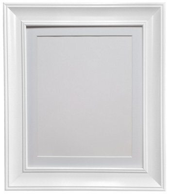 Frames By Post Scandi Vintage White Frame With White Mount For Image Size 6 X 4 Inch - image 1