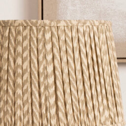 Pacific Lifestyle 30Cm Taupe Chevron Tapered Pleat Table Lampshade - thumbnail 2