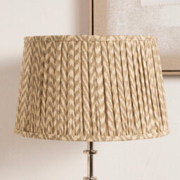 Pacific Lifestyle 30Cm Taupe Chevron Tapered Pleat Table Lampshade
