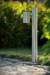 Lucide Arne-Led Modern Bollard Light Outdoor 6,3Cm - Led - Gu10 - 1X5W 2700K - Ip44 - Satin Chrome - thumbnail 4