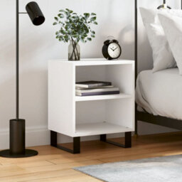 Berkfield Bedside Cabinet White 40X30X50 Cm Engineered Wood - thumbnail 1