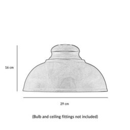 Innoteck Retro Industrial Dome Shape Pendant Lampshade - Green & Inner White - thumbnail 5