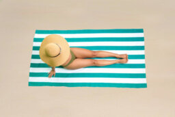 Gc Gaveno Cavailia 1Pk Beach Towel Cabana Stripe Sand Free 100X200 Teal - thumbnail 5
