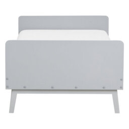 Beliani Bed Pine Wood Bonnac 90 X 200 Cm (Eu Single) Grey - thumbnail 5