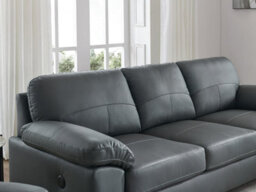 SC FURNITURE LIMITED Dark Grey Leather 3 Seater Sofa  Boston - thumbnail 3