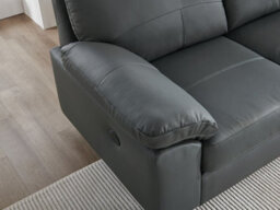 SC FURNITURE LIMITED Dark Grey Leather 3 Seater Sofa  Boston - thumbnail 2